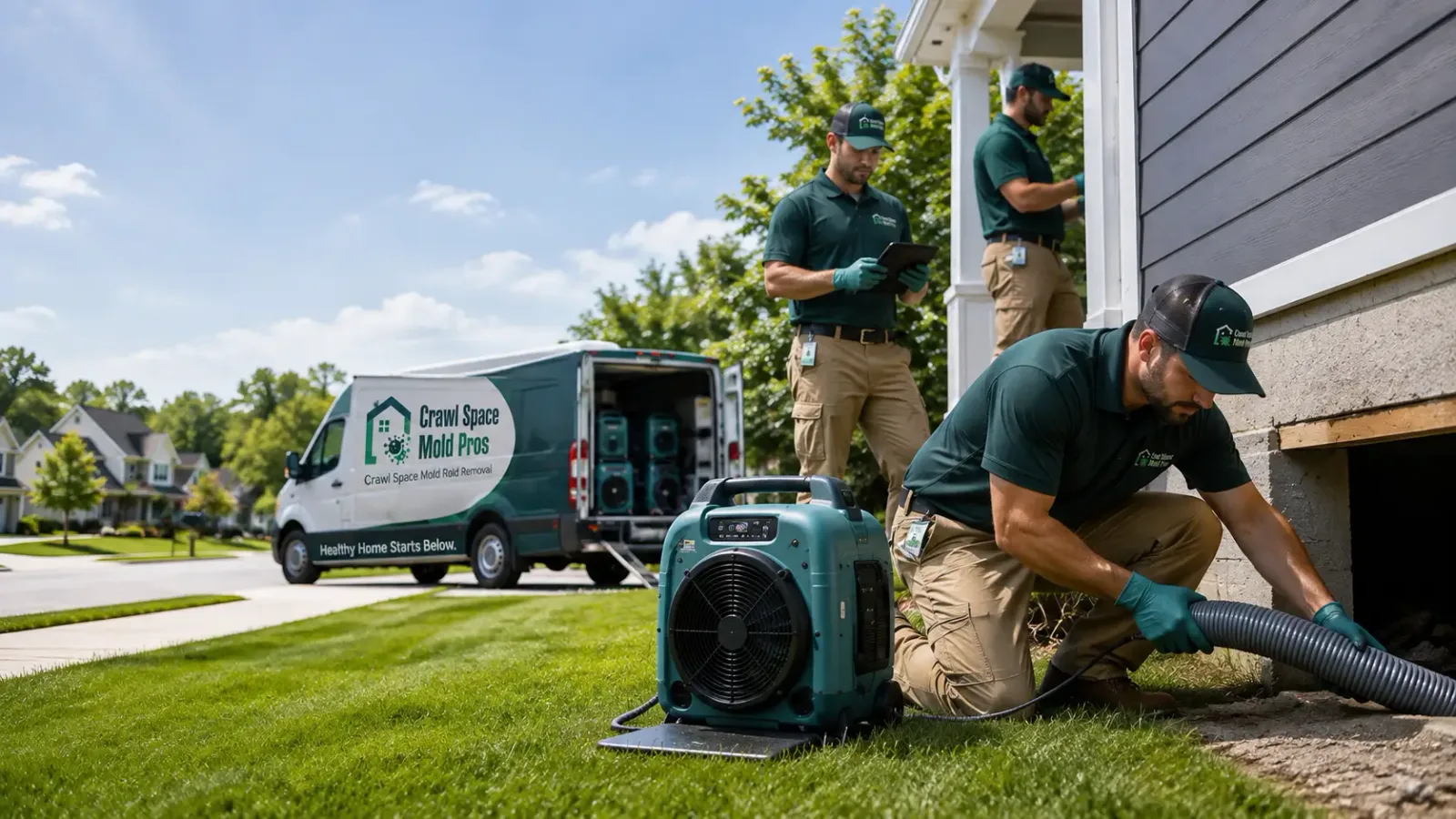 Crawl Space Mold Removal in River Pines, CA